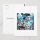 Raining Cats and Dogs Briefkaart (Voorkant / Achterkant)
