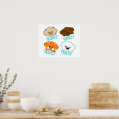 Raining Cats and Dogs Poster (Keuken)