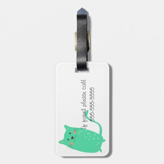 Raining Cats Bagagelabel (Achterkant verticaal)