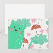 Raining Cats Briefkaart (Voorkant / Achterkant)
