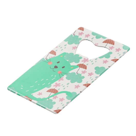 Raining Cats Creditkaart Flessenopener (Achterkant Gekanteld)