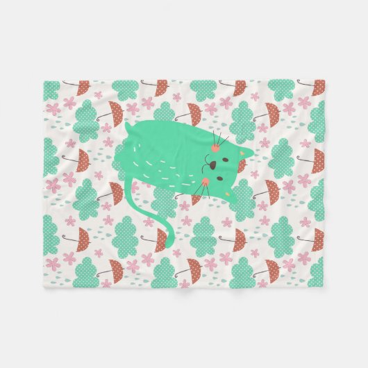 Raining Cats Fleece Deken (Voorkant (Horizontaal))