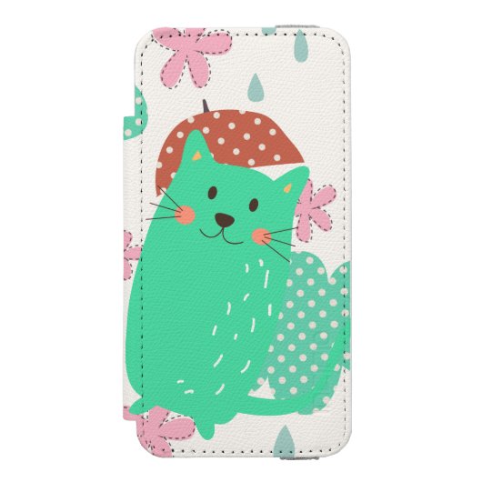 Raining Cats Incipio iPhone Portemonnee Hoesje (Voorkant Agenda)