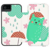 Raining Cats Incipio iPhone Portemonnee Hoesje (Agenda Open)