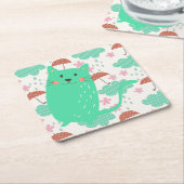 Raining Cats Kartonnen Onderzetters (Schuin)