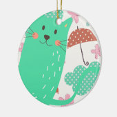 Raining Cats Keramisch Ornament (Links)