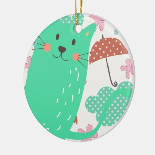 Raining Cats Keramisch Ornament (Links)
