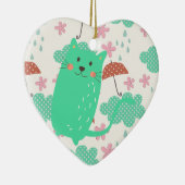 Raining Cats Keramisch Ornament (Rechts)