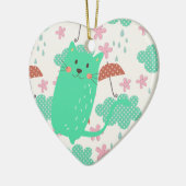 Raining Cats Keramisch Ornament (Links)