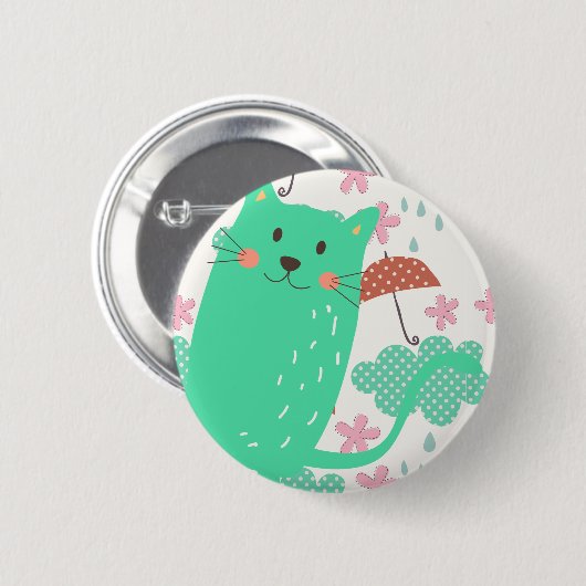 Raining Cats Ronde Button 5,7 Cm (Voorkant /achterkant)