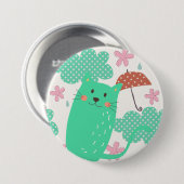 Raining Cats Ronde Button 7,6 Cm (Voorkant /achterkant)