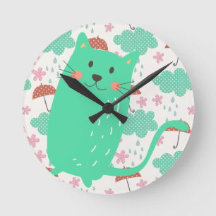 Raining Cats Ronde Klok