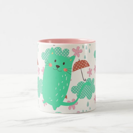 Raining Cats Tweekleurige Koffiemok (Center)