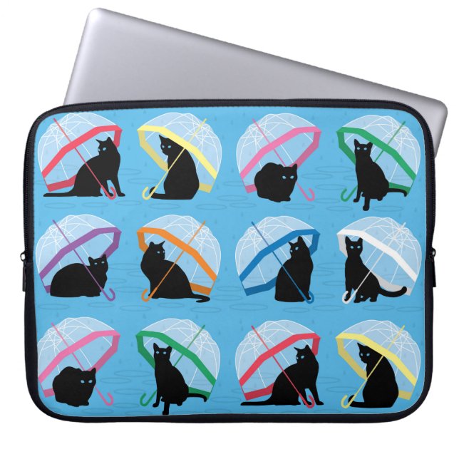 Raining Cats'n Cats Laptop Hoeve 15" Sleeve (Voorkant)