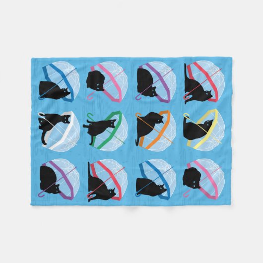 Raining Cats's Fleece Blanket Deken (Voorkant (Horizontaal))