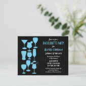 Raining Cocktails Bachelorette Party Uitnodiging (Staand voorkant)