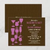 Raining Cocktails Bachelorette Party Uitnodiging (Voorkant / Achterkant)