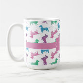 Raining Dachshunds Cute Pastel Doxies Koffiemok (Links)