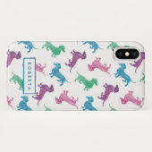 Raining Dachshunds pastel Waterverf Doxie Pattern Case-Mate iPhone Case (Achterkant (horizontaal))