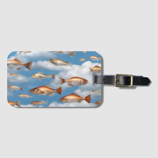 Raining Fish Bagagelabel (Voorkant (horizontaal))
