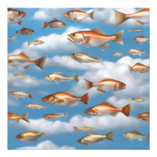 Raining Fish Foto Afdruk