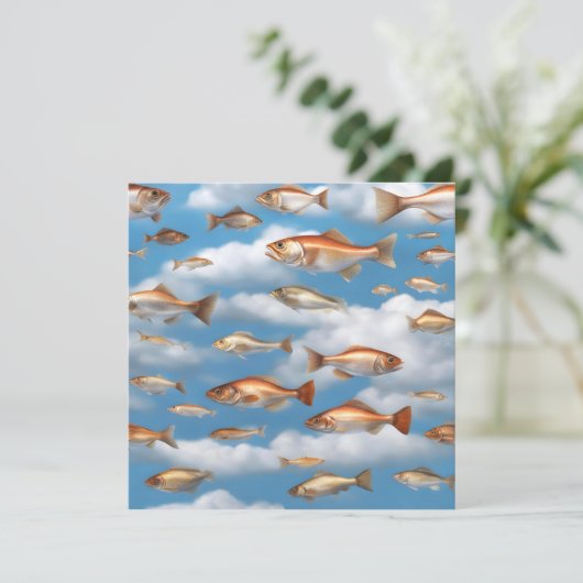 Raining Fish Kaart (Staand voorkant)