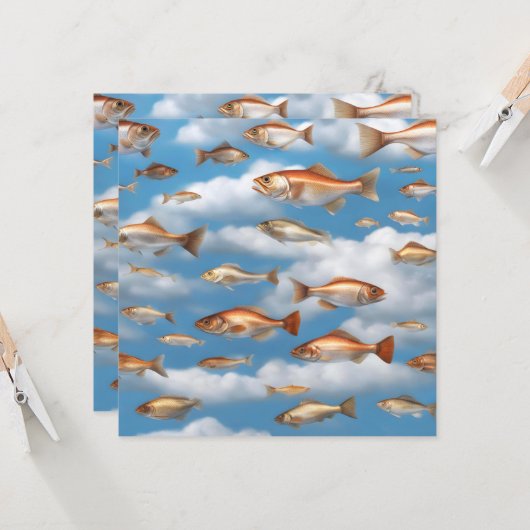 Raining Fish Kaart (Voorkant / Achterkant in situ)