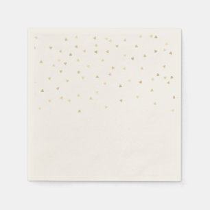 Raining Gold Hearts Paper Napkins Set van 50+ Servet