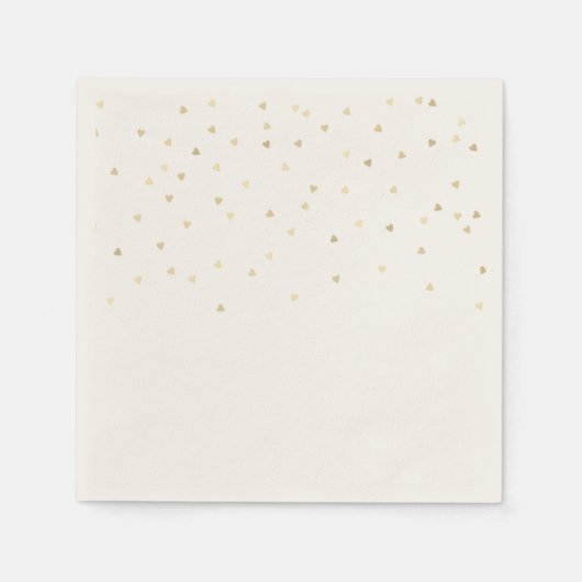 Raining Gold Hearts Paper Napkins Set van 50+ Servet (Voorkant)