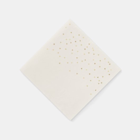 Raining Gold Hearts Paper Napkins Set van 50+ Servet (Hoek)