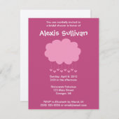Raining Hearts Bridal Shower Invitations Kaart (Voorkant / Achterkant)