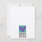 Raining Hearts Bridal Shower Invitations Kaart (Achterkant)