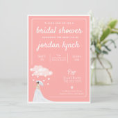 Raining Hearts Bridal Shower Uitnodiging (Staand voorkant)