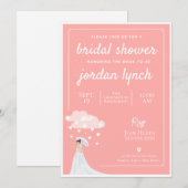 Raining Hearts Bridal Shower Uitnodiging (Voorkant / Achterkant)