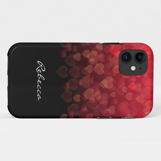 Raining Hearts Case-Mate iPhone Case (Achterkant (horizontaal))