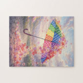 Raining Hearts Colorful umbrella Legpuzzel (Horizontaal)