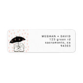 Raining Hearts | Retouradreslabel Etiket (Voorkant)