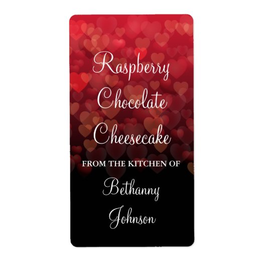 Raining Hearts Uit de Keuken Etiket (Voorkant)