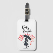 Raining love artsy bagagelabel (Voorkant (verticaal))