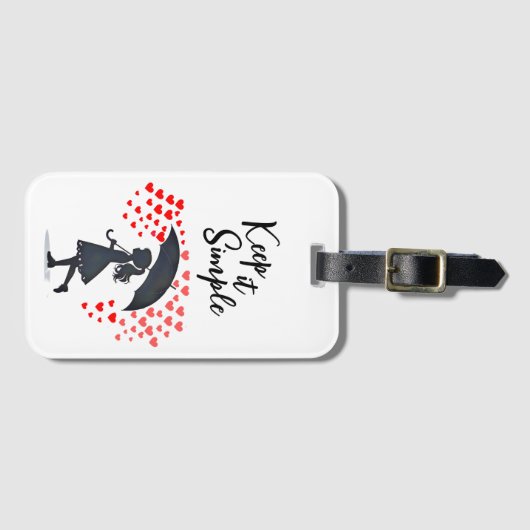 Raining love artsy bagagelabel (Voorkant (horizontaal))