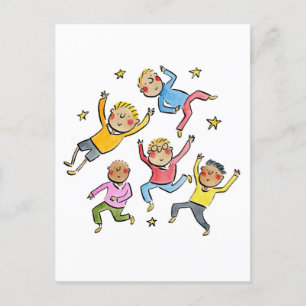 Raining Mannen Briefkaart