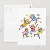 Raining Mannen Briefkaart (Voorkant / Achterkant)