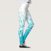 Raining Muzieknoten Aqua Leggings (Rechts)