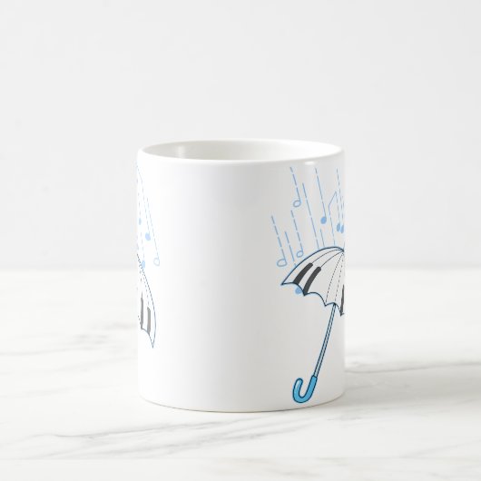 Raining Notes Piano Player Gift Shirt Keyboard Mus Koffiemok (Center)