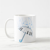 Raining Notes Piano Player Gift Shirt Keyboard Mus Koffiemok (Links)
