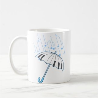 Raining Notes Piano Player Gift Shirt Keyboard Mus Koffiemok