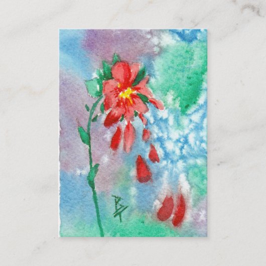 Raining Petals Art Card Visitekaartje (Voorkant)