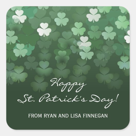 Raining Shamrocks St Patricks Day Sticker (Voorkant)