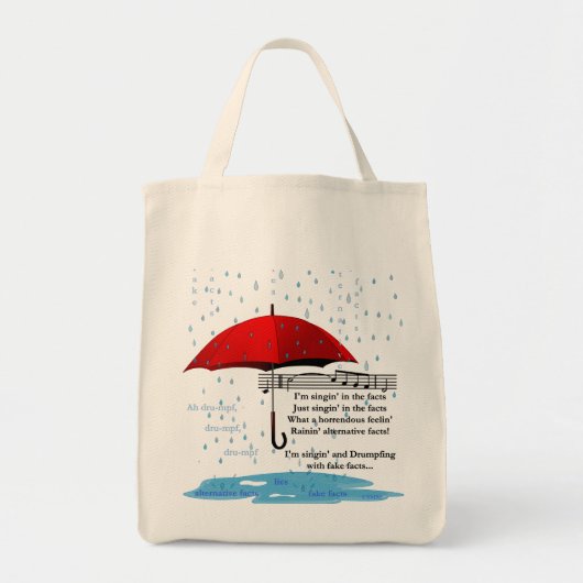Raining & Sing Alternative Facts Kruidenier Canvas Tote Bag (Voorkant)