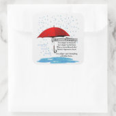 Raining & Singing Alternative Facts Sq Stickers (Tas)